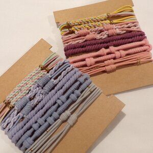 Pink & Blue Corded Bracelet Set – 20-Piece Gift for Kids, Grandchildren, Women